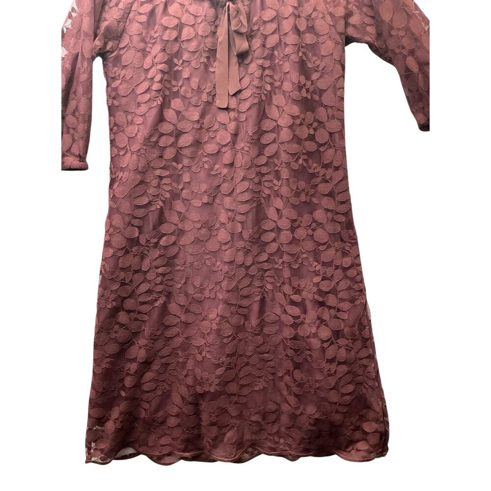 Garnet Hill Boheme Lace Dress Pullover Berry Women's 12 - Picture 4 of 16